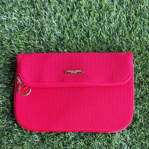 GIORGIO ARMANI Parfums Luxury Designer Red Cosmetic Makeup Travel Bag Storage